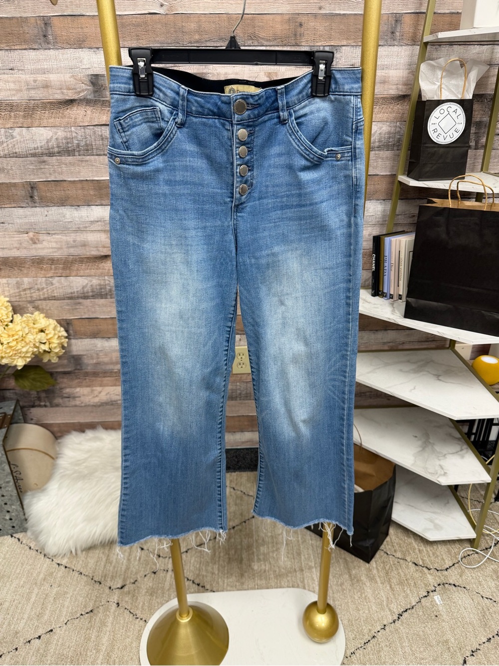 Democracy Blue Straight Jeans With Button Fly 10